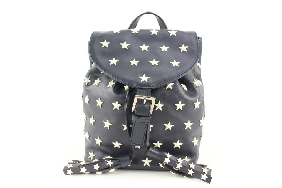 RED Valentino Red Valentino Navy Leather Star Mini Backpack 113re49