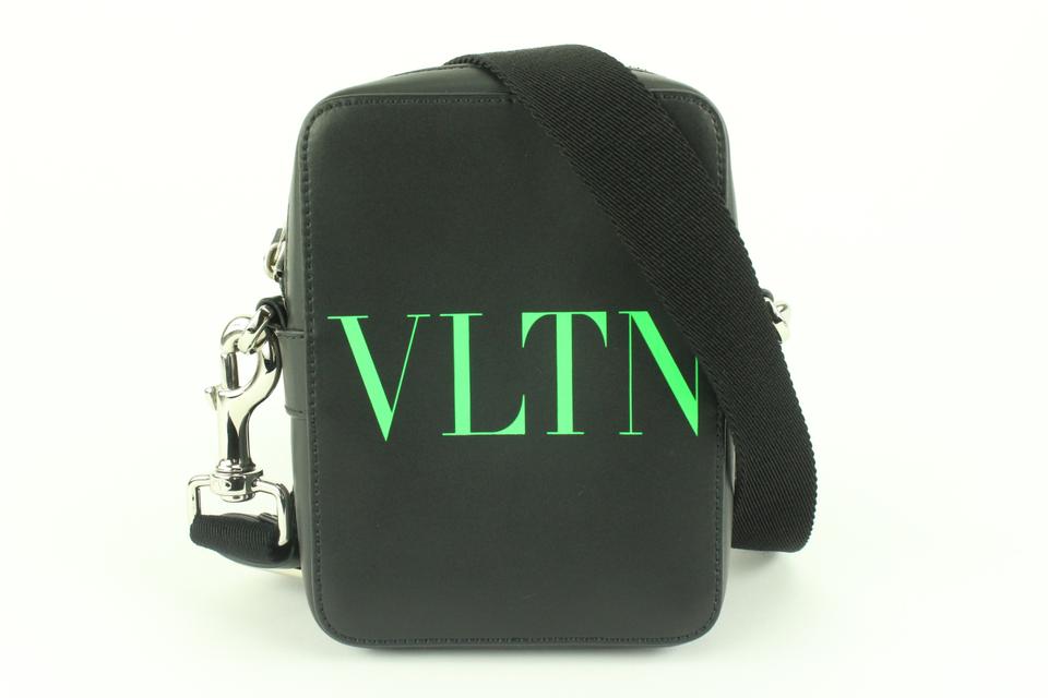 Valentino Leopard Printed Leather Vltn Crossbody Wallet Bag